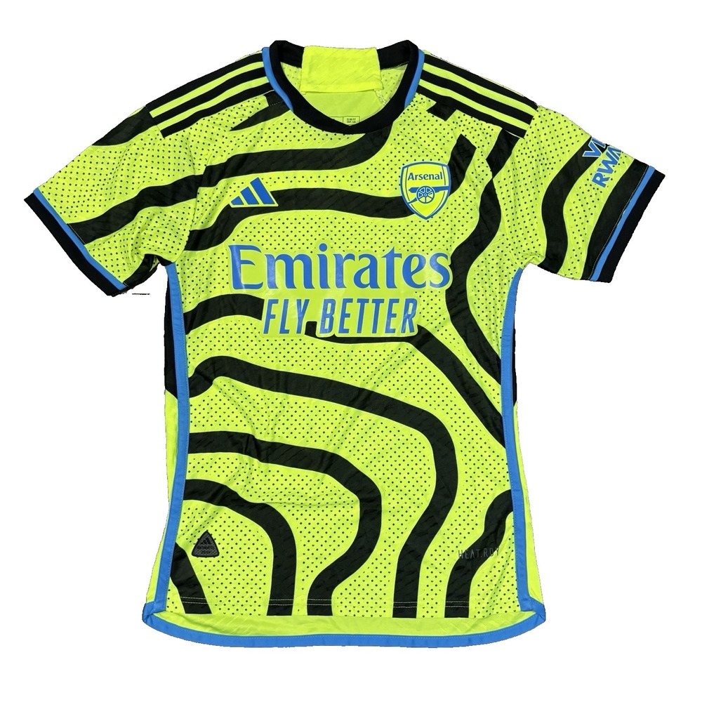 Adidas Arsenal 2023 Away Jersey Soccer Yellow Black Blue Men's Size Small *READ*